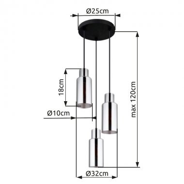 Lustr/závěsné svítidlo GL 15708-3H-3