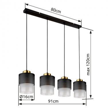 Lustr/závěsné svítidlo GL 15709-4H-4