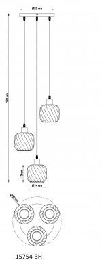 Lustr/závěsné svítidlo GL 15754-3H-3