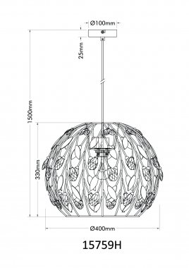 Lustr/závěsné svítidlo GL 15759H-3