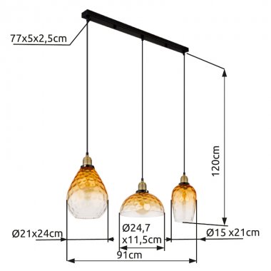 Lustr/závěsné svítidlo GL 15786-3H-4