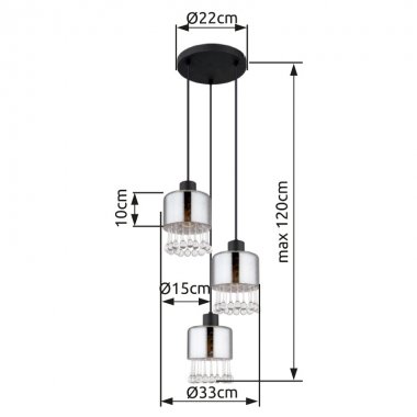 Lustr/závěsné svítidlo GL 15884-3H-3
