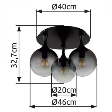 Stropní svítidlo GL 15885-3D-2