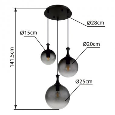 Lustr/závěsné svítidlo GL 15885-3H-3