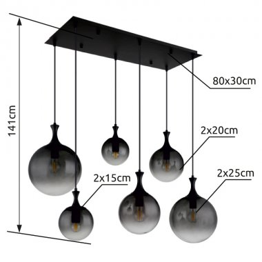 Lustr/závěsné svítidlo GL 15885-6H-3