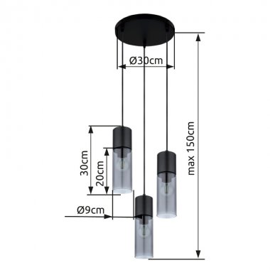 Lustr/závěsné svítidlo GL 21000-3HB-3