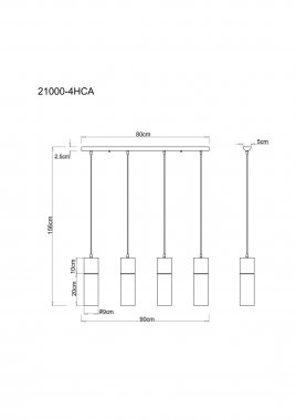 Lustr/závěsné svítidlo GL 21000-4HCA-4