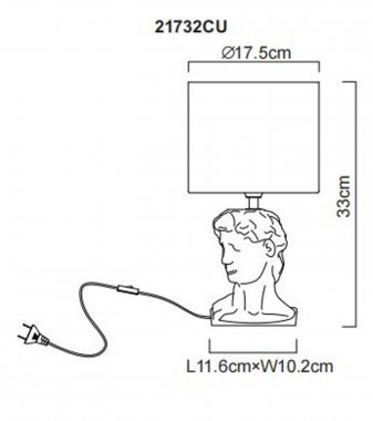 Pokojová stolní lampa GL 21732CU-5