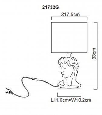 Pokojová stolní lampa GL 21732G-5