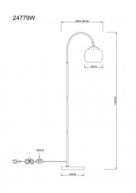 Stojací lampa GL 24779W-3