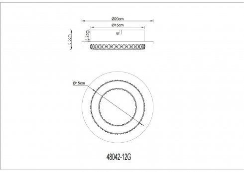 Stropní svítidlo GL 48042-12G-6