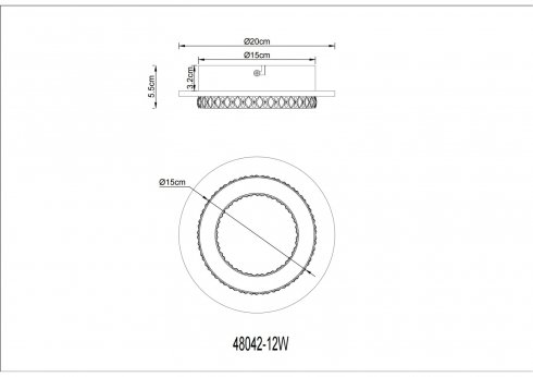 Stropní svítidlo GL 48042-12W-6