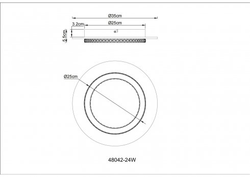 Stropní svítidlo GL 48042-24W-6