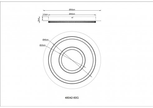 Stropní svítidlo GL 48042-60G-7
