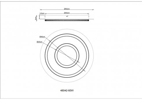 Stropní svítidlo GL 48042-60W-7
