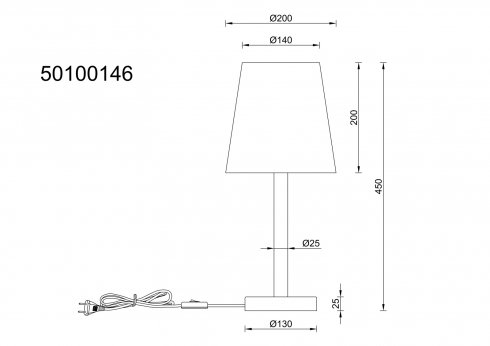 Pokojová stolní lampa GL 50100146-4