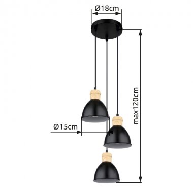 Lustr/závěsné svítidlo GL 54018-3HS-3