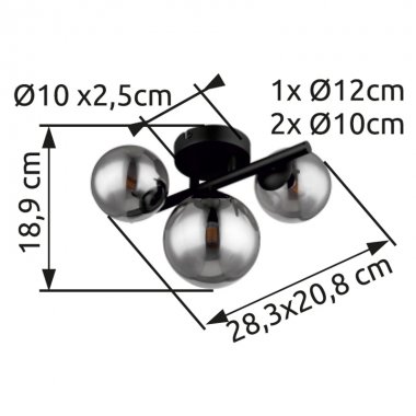 Stropní svítidlo GL 56133-3W-5