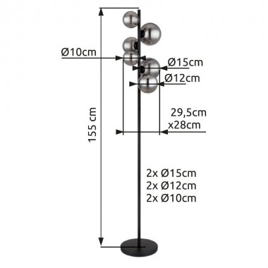 Stojací lampa GL 56133-6S-5