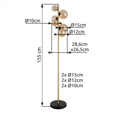 Stojací lampa GL 56135-6S-4