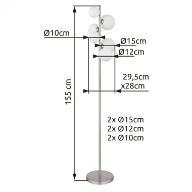 Stojací lampa GL 56140-6S-4