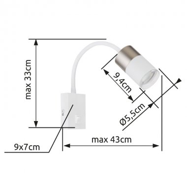 Nástěnné svítidlo GL 57851W-3