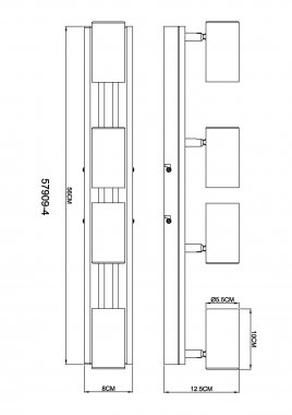Přisazené bodové svítidlo GL 57909-4-4
