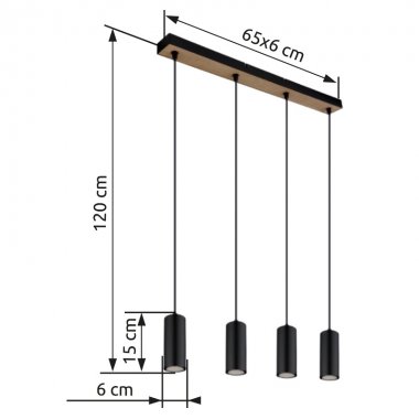 Lustr/závěsné svítidlo GL 57911-4HBW-4