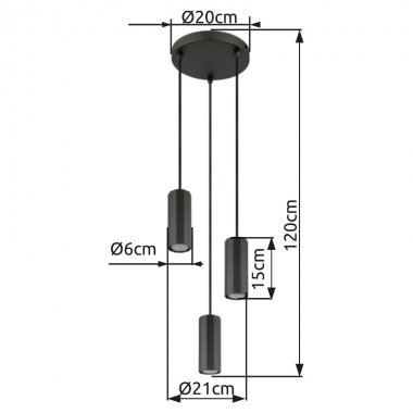 Lustr/závěsné svítidlo GL 57918-3H-3
