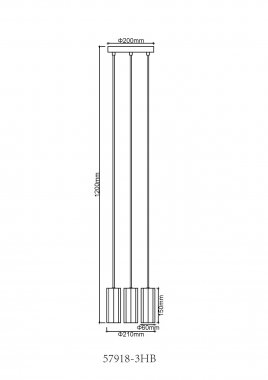 Lustr/závěsné svítidlo GL 57918-3HB-3
