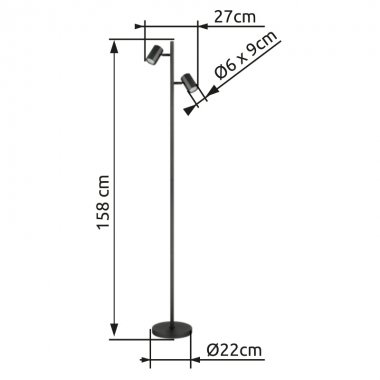Stojací lampa GL 57918S-4