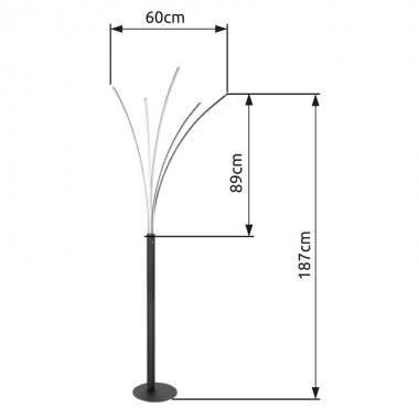 Stojací lampa se stmívačem GL 59229B-3
