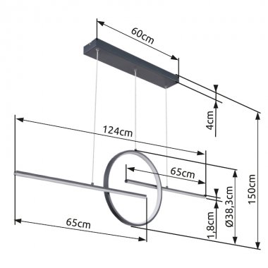 Lustr/závěsné svítidlo GL 67121-50G-7