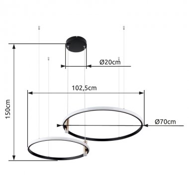 Lustr/závěsné svítidlo GL 67300H-7