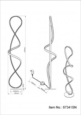 Stojací lampa GL 67341SN-3