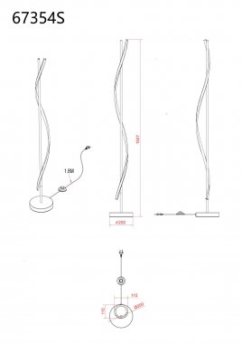Stojací lampa GL 67354S-3