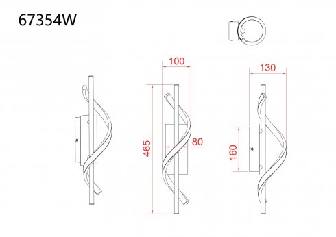 Nástěnné svítidlo GL 67354W-3
