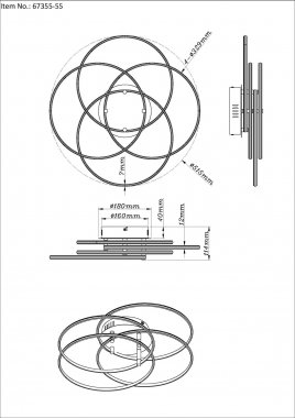 Stropní svítidlo GL 67355-55-3