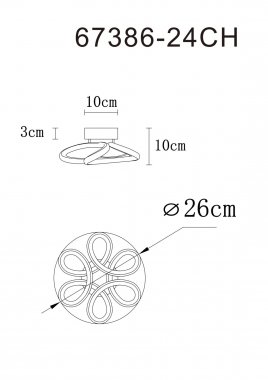 Stropní svítidlo GL 67386-24CH-5