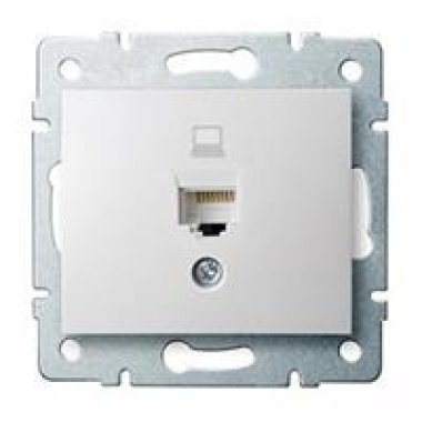 Datová zásuvka (RJ45Cat 5e Jack) - bílá -DOMO KA 24753