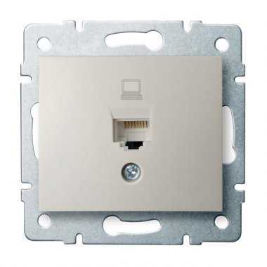 Datová zásuvka (RJ45Cat 5e Jack) - krémová KA 24812