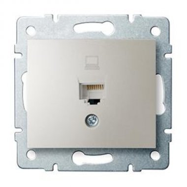 Datová zásuvka (RJ45Cat 5e Jack), perleťově bílá - DOMO KA 24989