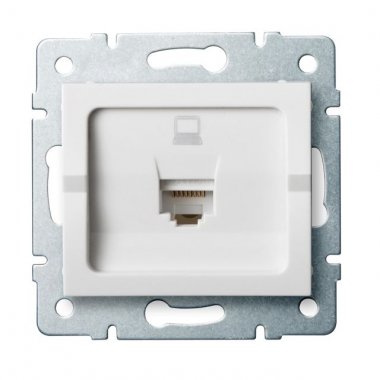 Datová zásuvka RJ45Cat 5e Jack - bílá - LOGI KA 25108