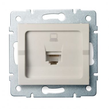 Datová zásuvka RJ45Cat 5e Jack - krémová - LOGI KA 25167