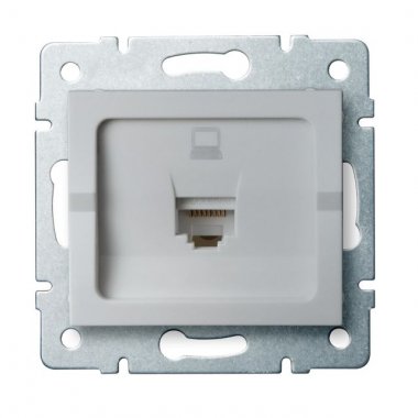 Datová zásuvka RJ45Cat 5e Jack - stříbrná - LOGI KA 25226