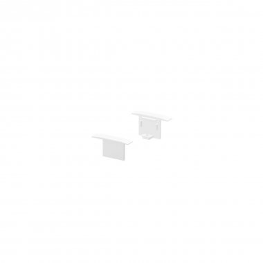 Koncové kryty na GRAZIA 10 profil k zabudování 2 kusy bílé - BIG WHITE SLV