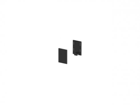 Koncové kryty na GRAZIA 10 profil k montáži na stěnu standard 2 kusy vysoké provedení černé - BIG WHITE SLV