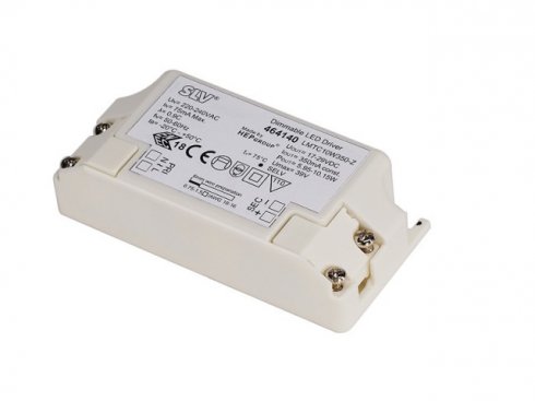 LED DRIVER, 10W, 350mA, incl. strain relief, dimmable	5,95-10,15W, počet LED 4-6, stmívatelné s TRIAC stmívačem, 350 mA  SLV LA 464140