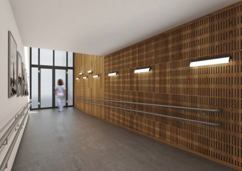 Nástěnné svítidlo LUCIS AULA 25,1W LED 4000K akrylátové sklo šedá DALI AU3.L4.1500.47L-2