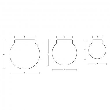 Stropní a nástěnné svítidlo LUCIS POLARIS S 1x60(46)W E27 sklo černá opál BS14.11.200.45-2